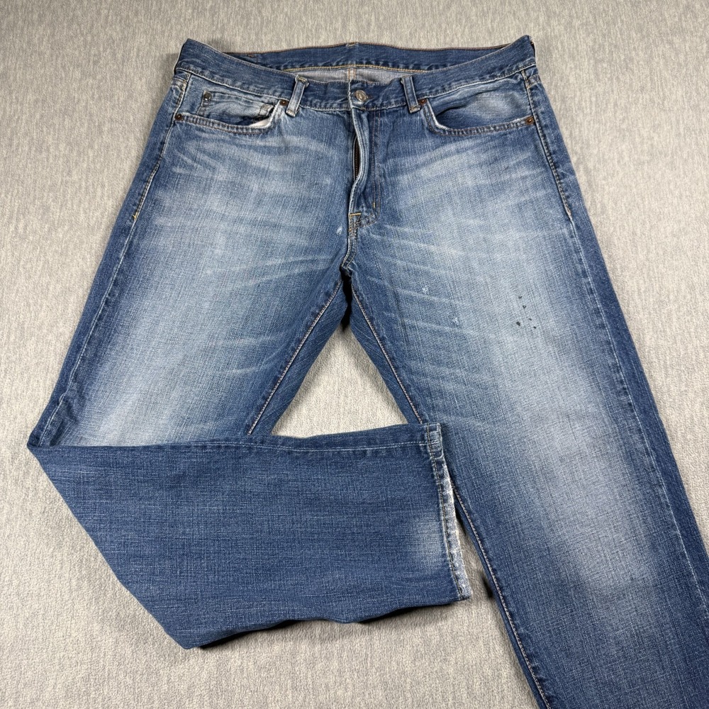 Denim & Supply Ralph Lauren Jeans Mens 36x30 Blue 100% Cotton Faded Distressed
